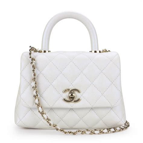 mini white chanel bag